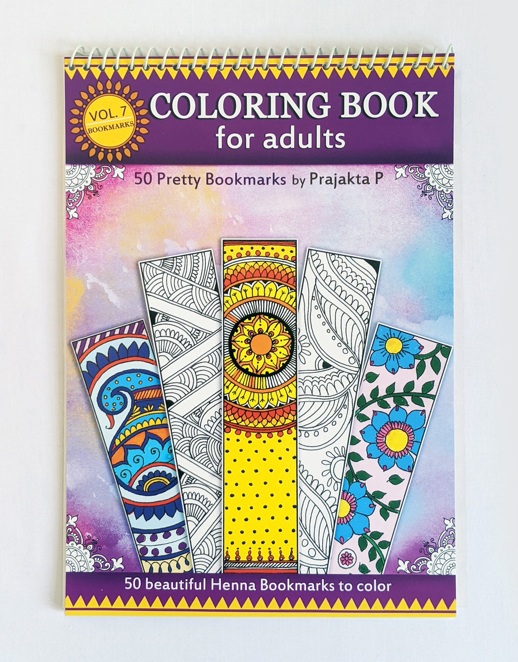 Bookmarks Adult Coloring book by Prajakta P, 50 beautiful bookmarks to colour