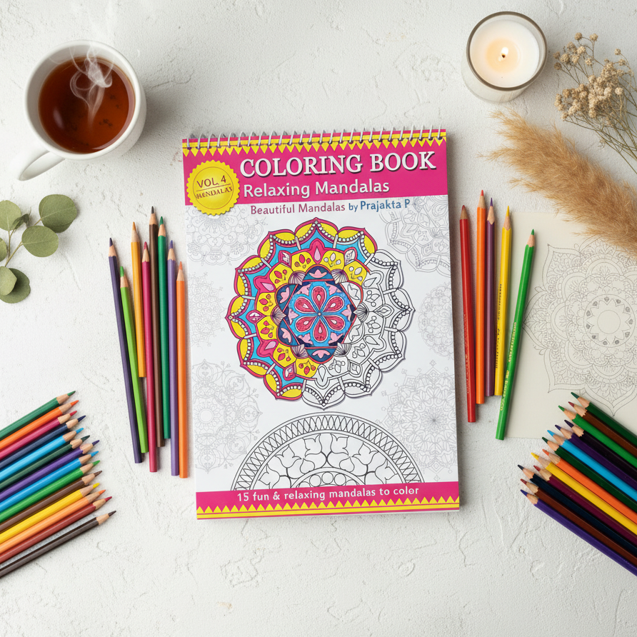 Relaxing Mandalas Flat Lay